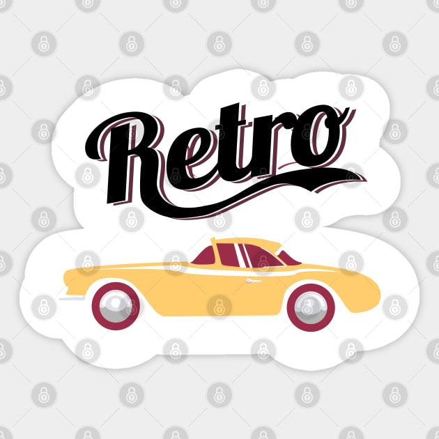 retro car Sticker by ARRIGO